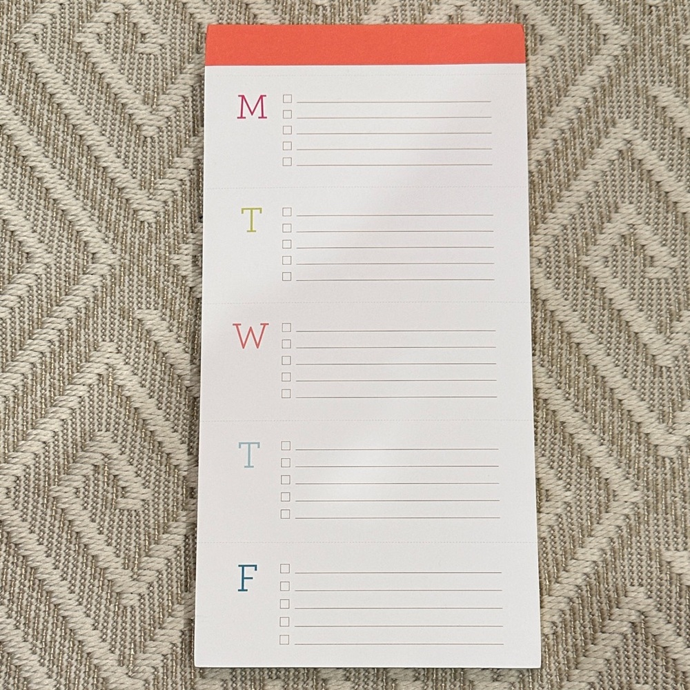 Lake + Loft The Big Ta-Do Papaya Notepad